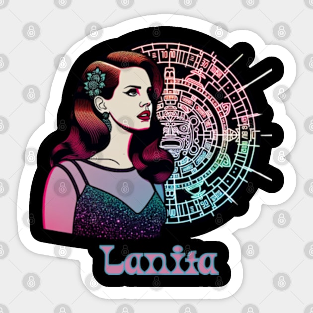 Lana Del Rey - Lanita Sticker by Tiger Mountain Design Co.